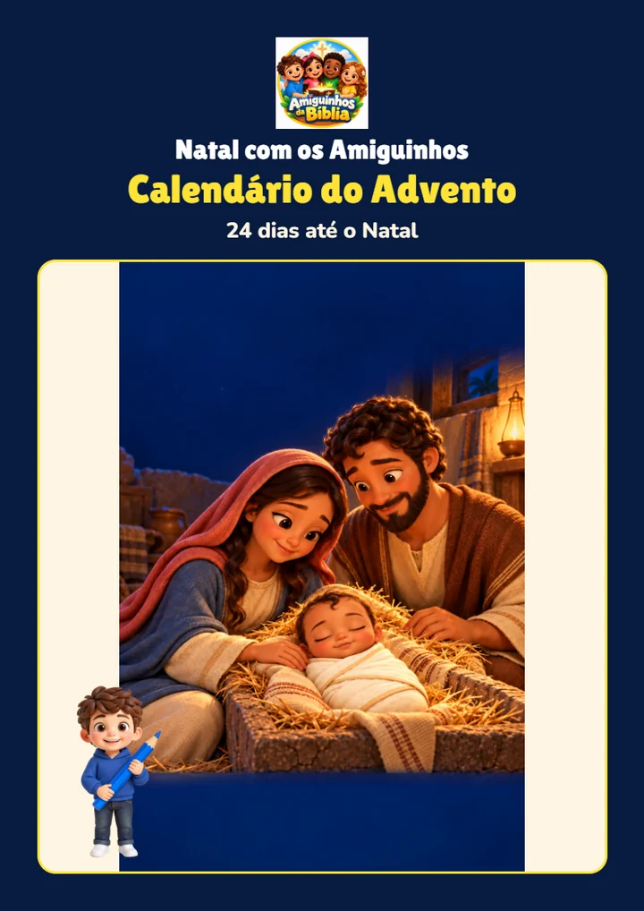 Capa do Calendário do Advento com os Amiguinhos